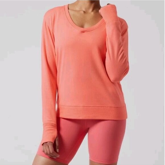 Athleta Sunrise V Neck Sweatshirt - Picture 1 of 7